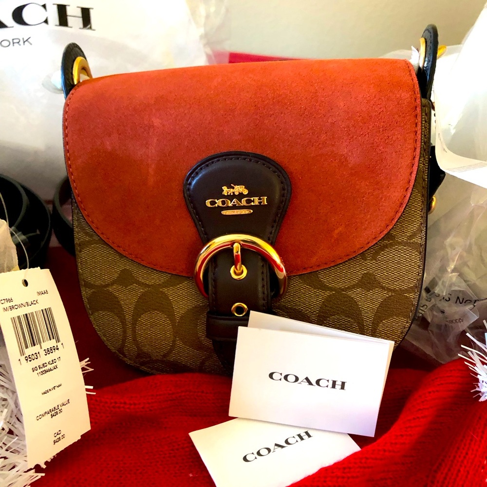 🧡🔥Amazing 17 inch 👛 Kleo Shoulder Bag NWT Signature Canvas purse crossbody